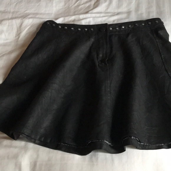 Harley Davidson Black Skirt Goat Skin Leather - Picture 4 of 8